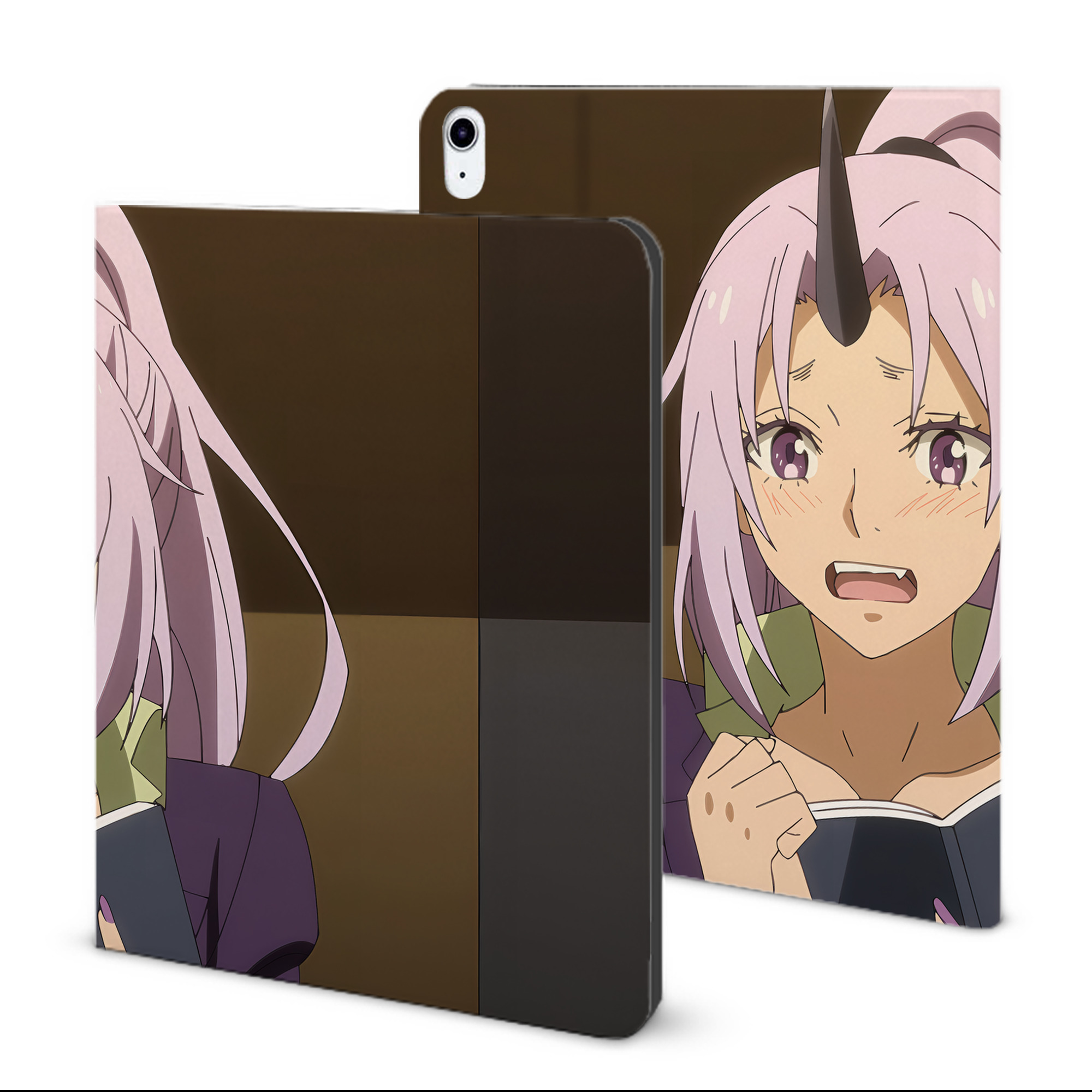 （画像用） 転スラ Regarding Reincarnated to Slime IPad ケース ブック型 PUレザー TPU 耐衝撃 軽量 薄型 ペン収納なし 全面保護 IPad 各モデル対応